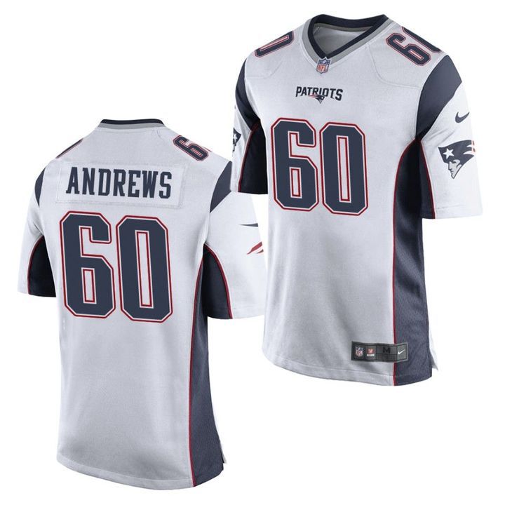 Men New England Patriots #60 David Andrews Nike White Game NFL Jersey->new england patriots->NFL Jersey